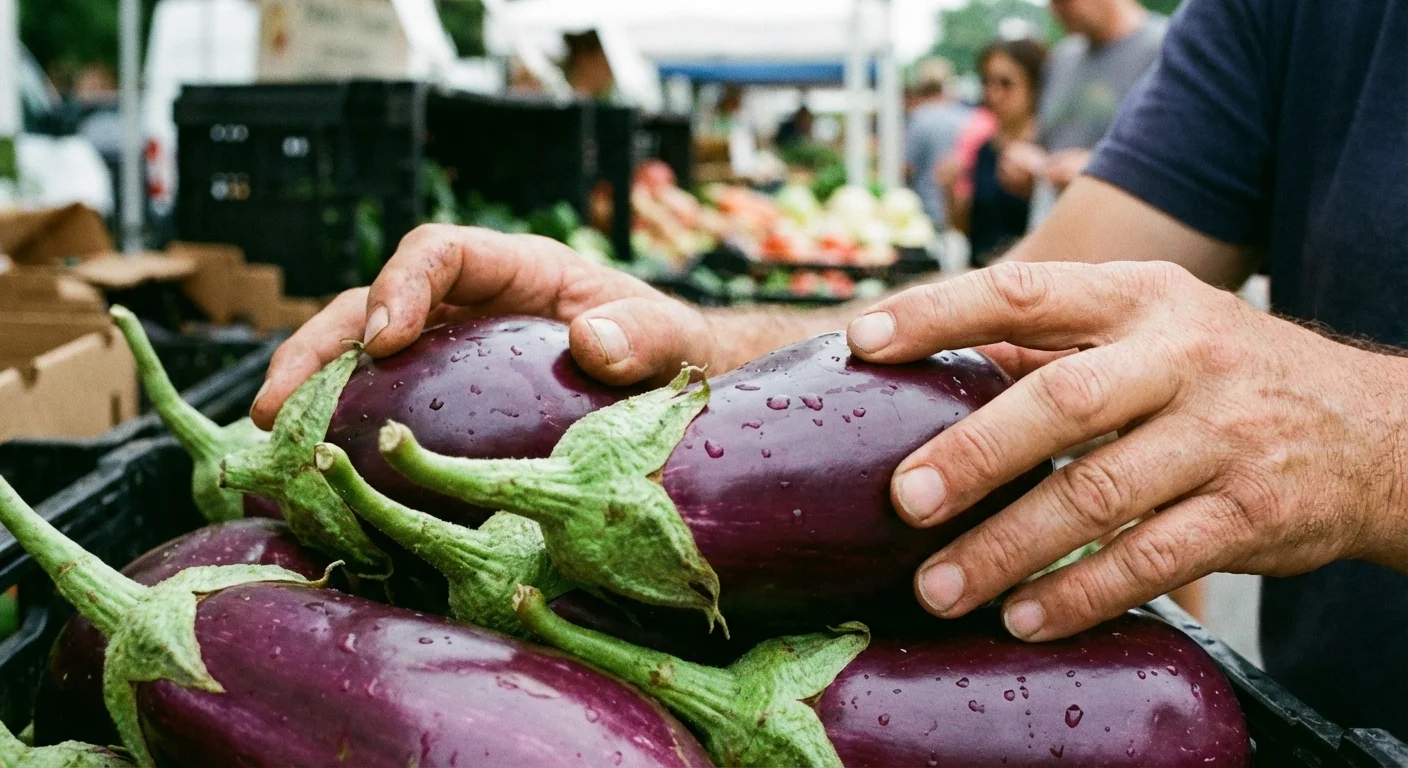 신선한 가지 고르기